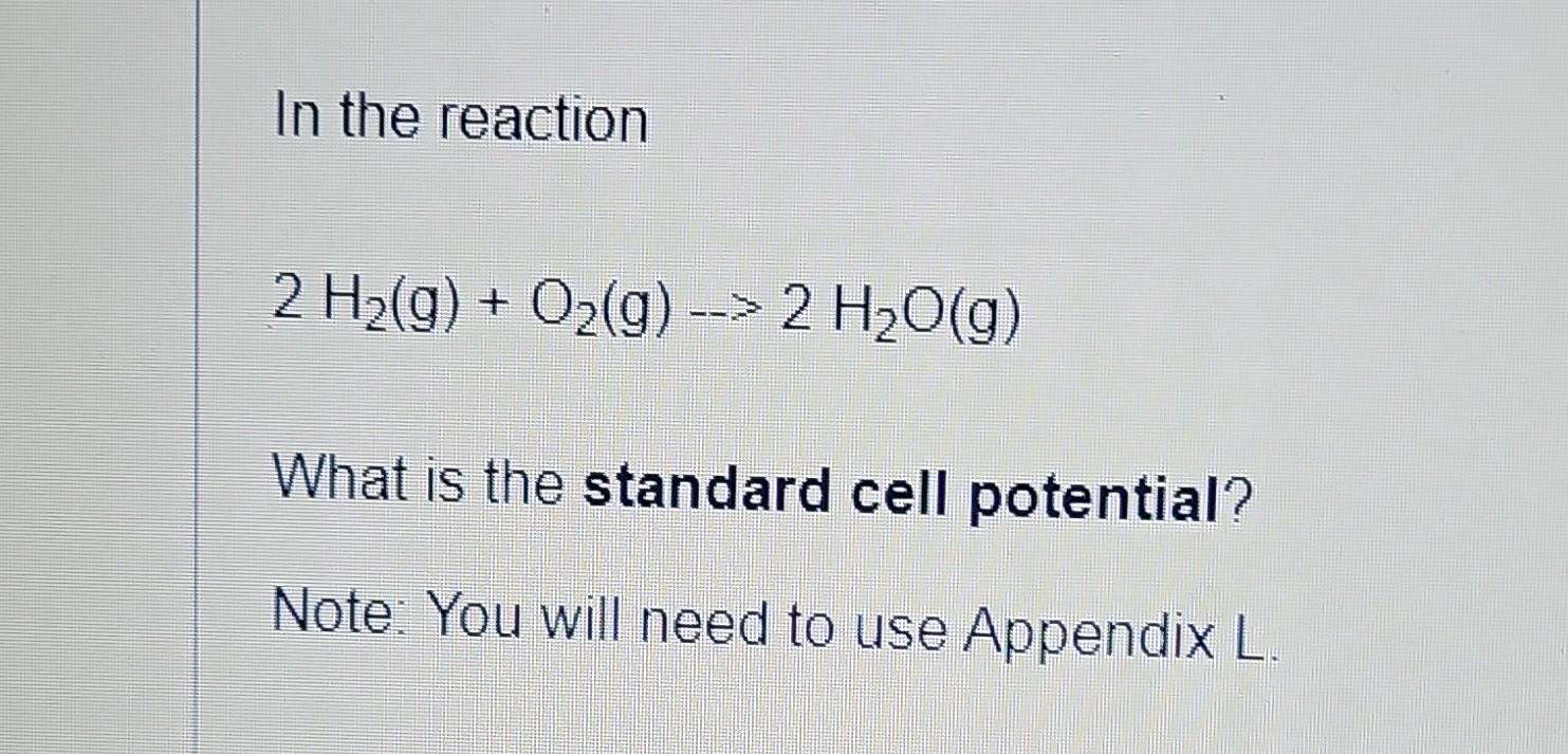 Solved In The Reaction 2h2 Go2 G→2h2og What Is The 2966