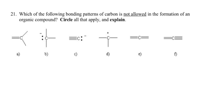 Solved Which of the following arrangements of carbon-carbon