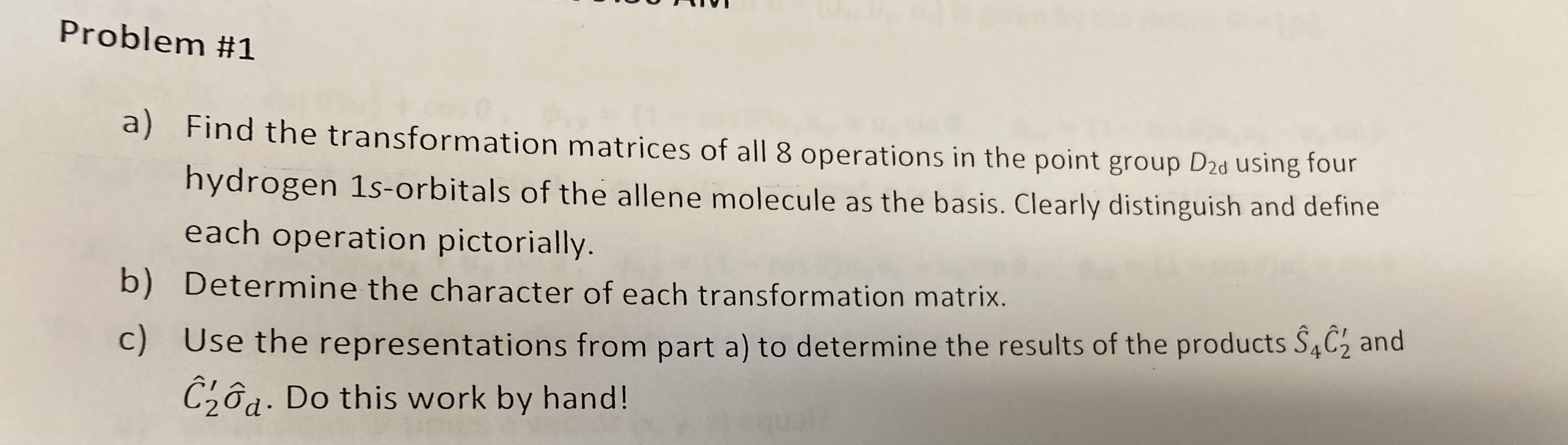 Solved Problem 1a ï Find The Transformation Matrices Of All Chegg Solved Problem 1a ï Find The Transformation Matrices Of All Chegg