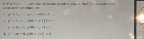 Solved In Exercises 1-6, ﻿solve the eigenvalue problem, that | Chegg.com