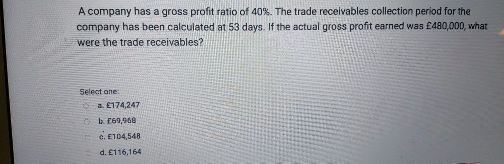 solved-a-company-has-a-gross-profit-ratio-of-40-the-trade-chegg