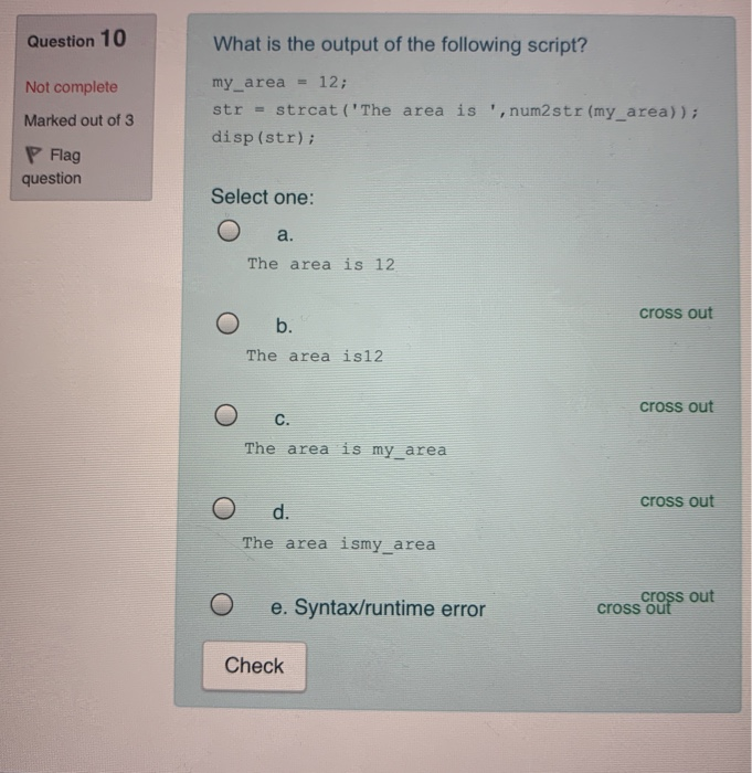 Solved Question 1 What is the output of the following | Chegg.com