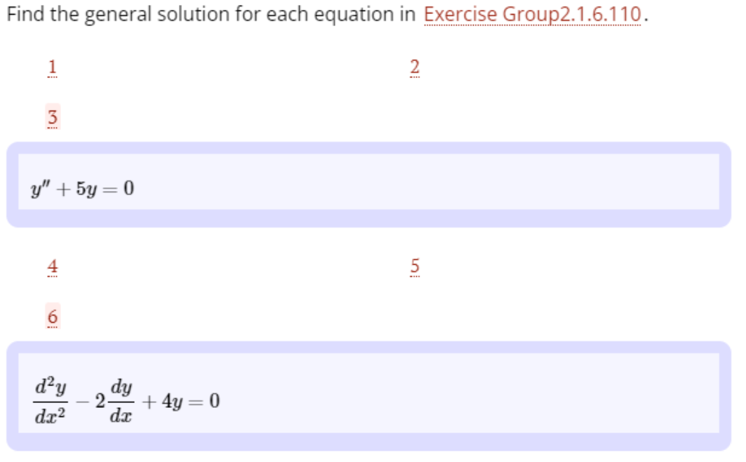 Sfind Solved Solve these two second order ODE'sFind the general | Chegg.com