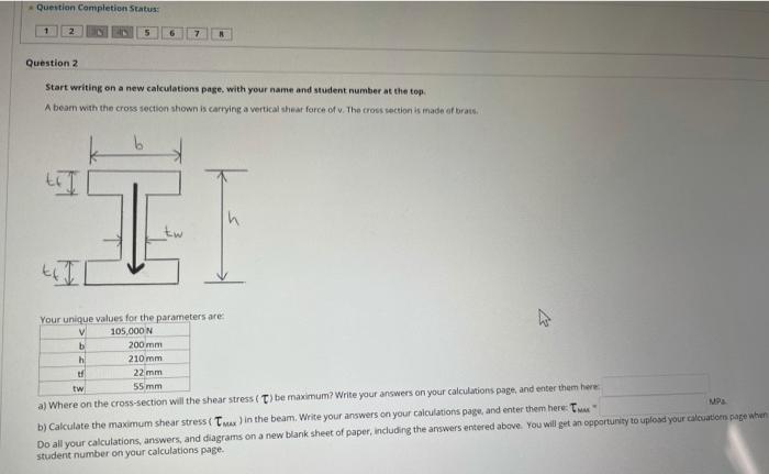 Solved A beam with the cross section shown is carrying a | Chegg.com