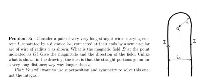 Solved I I Problem 3: Consider a pair of very very long | Chegg.com