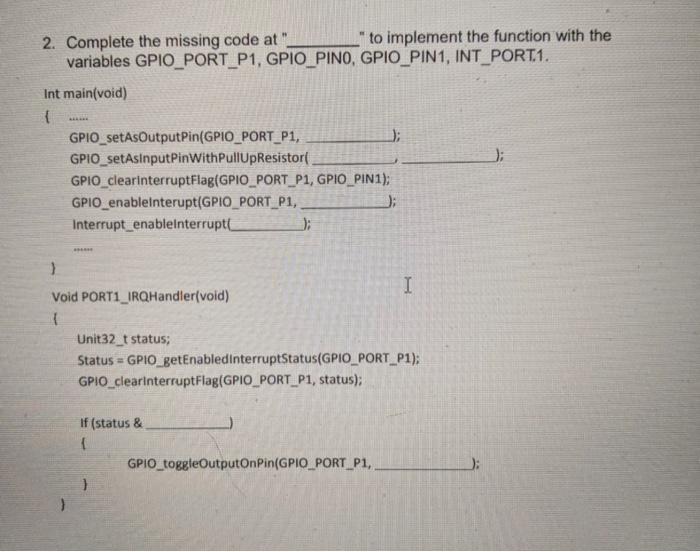 Solved Suppose port 1 pin 1 is connected to a switch | Chegg.com