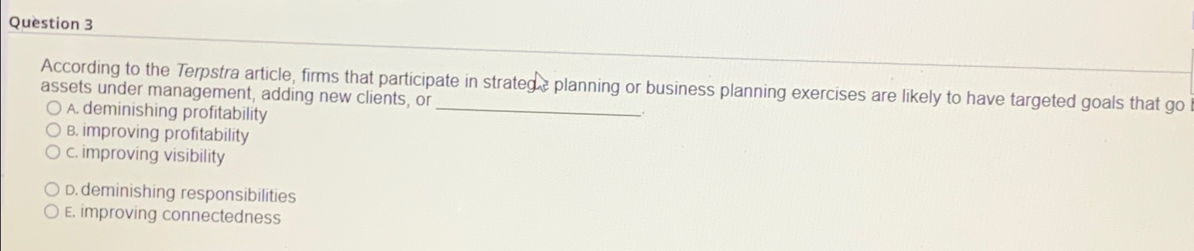 Solved Question 3According to the Terpstra article, firms | Chegg.com