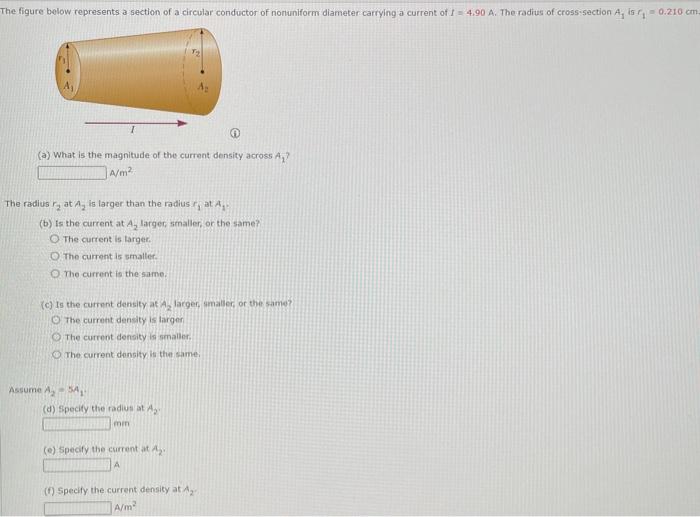 Solved The figure below represents a section of a circular | Chegg.com