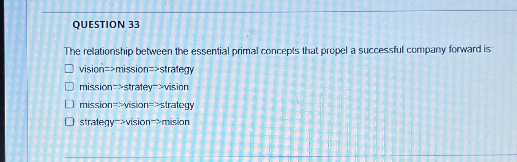Solved QUESTION 33The relationship between the essential | Chegg.com
