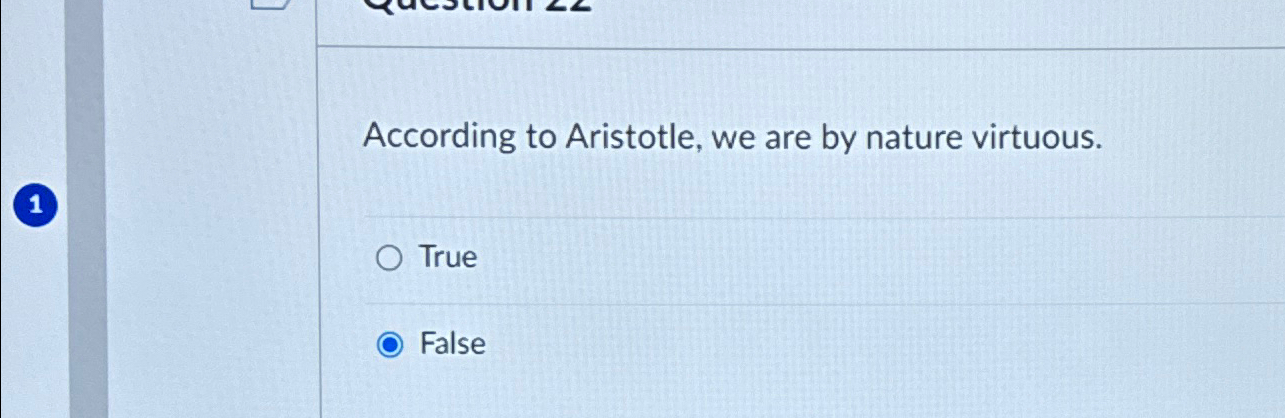 Solved According to Aristotle, we are by nature | Chegg.com