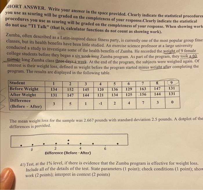 Solved 5HORT ANSWER. Write your answer in the space | Chegg.com