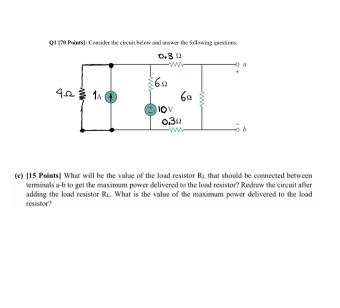 Solved Q1 170 Points): Consider the circuit below and answer | Chegg.com