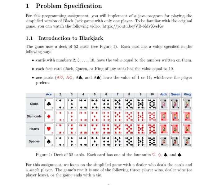 Solved 1 Problem Specification For this programming | Chegg.com