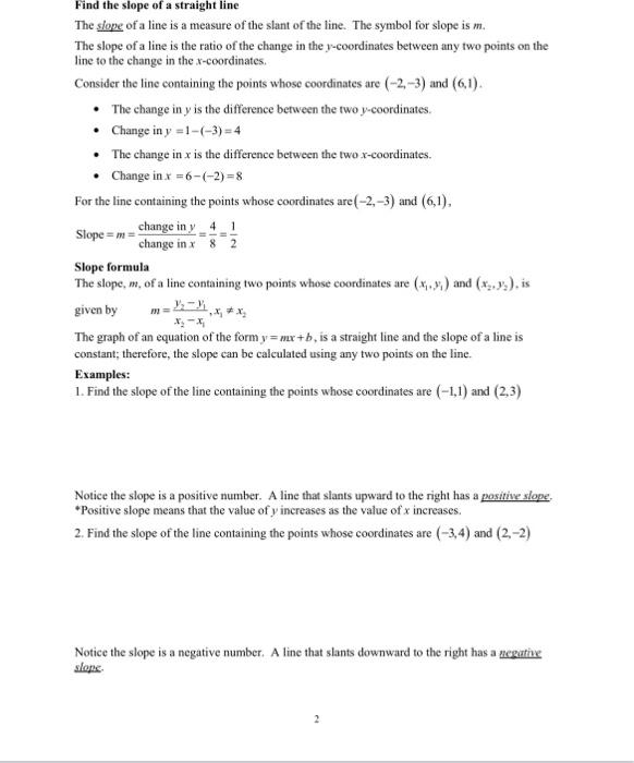 Solved Change in y=1−(−3)=4 The change in x is the