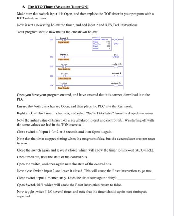 2. Cascaded TON Timers Insert a new rung containing a