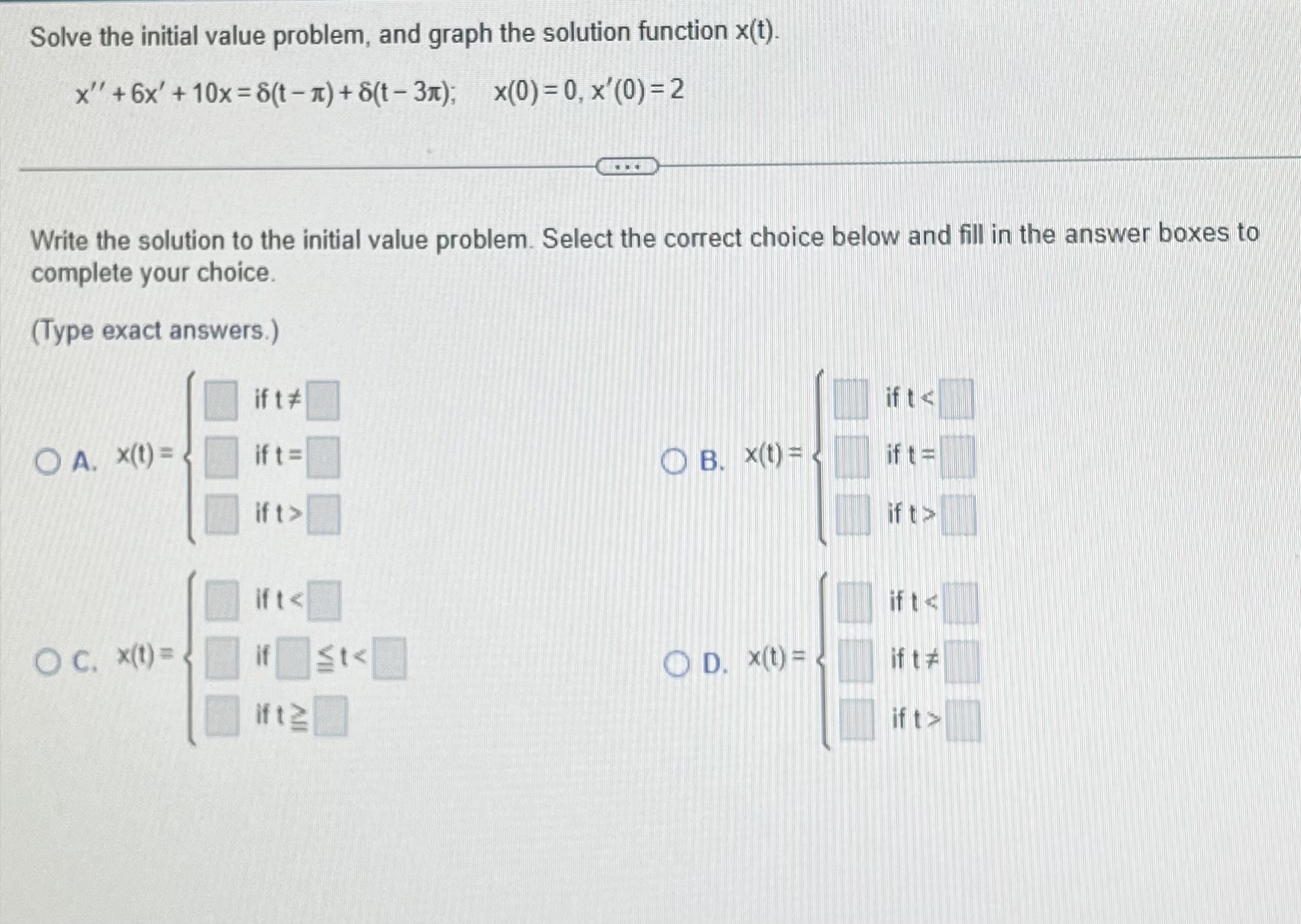 Solved Solve the initial value problem, and graph the | Chegg.com