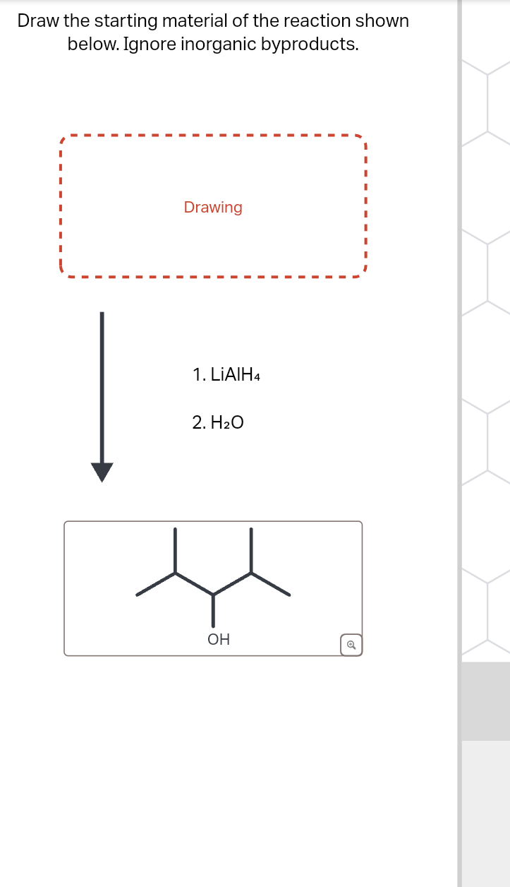Solved Draw the starting material of the reaction | Chegg.com