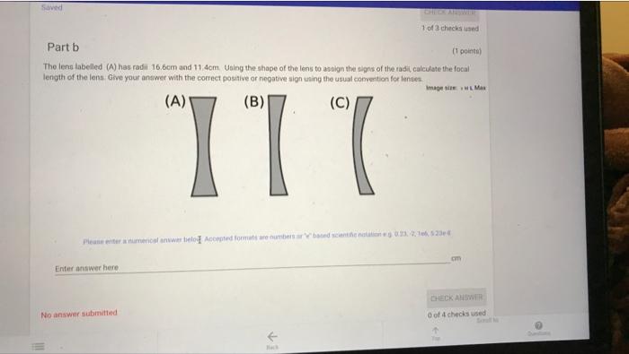 Solved Save 1 of 4 checks used Question 7 (1 points) The | Chegg.com