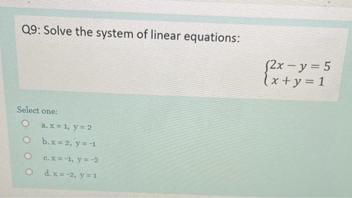 Solved Function F X 2x2 4x 3 Opens Down Select One