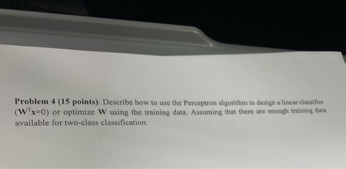 Solved Problem 4 (15 points): Describe how to use the | Chegg.com