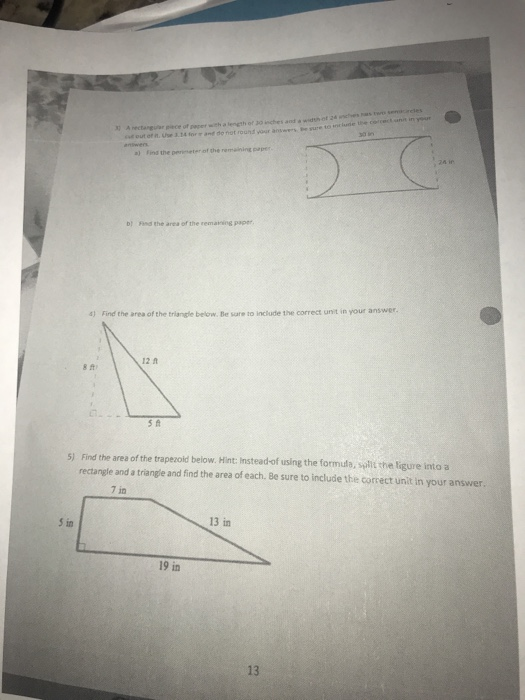 Solved 1. A Rectangular Piece Of Paper With A Length Of 30 