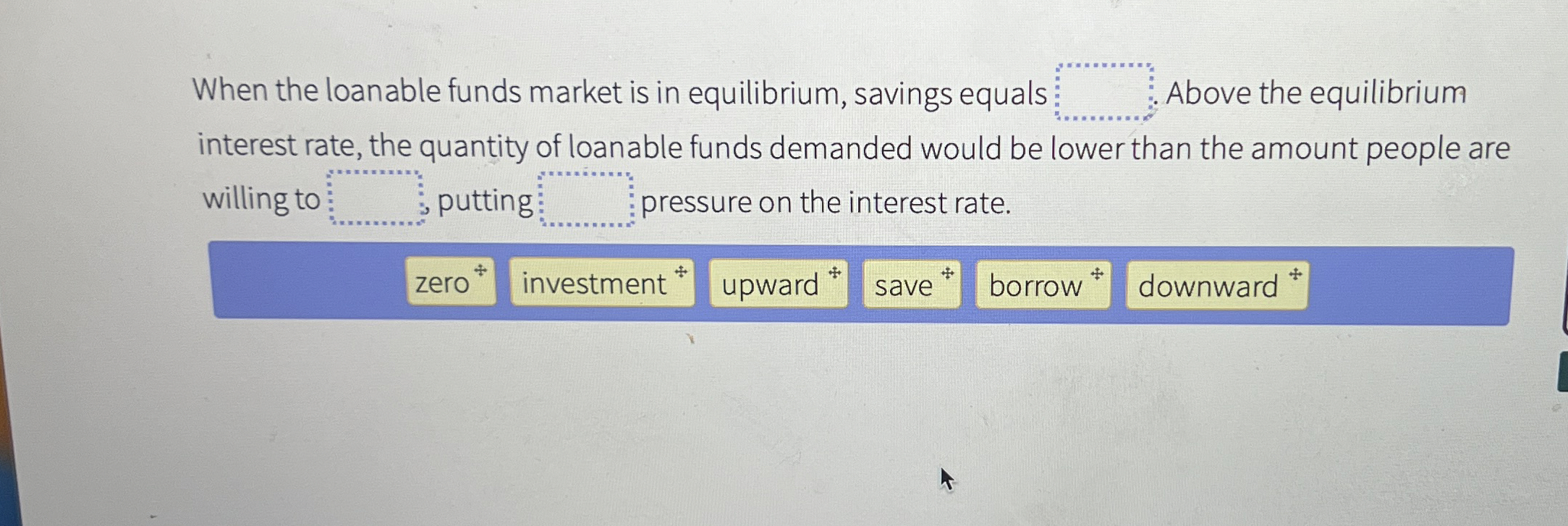 Solved When the loanable funds market is in equilibrium, | Chegg.com