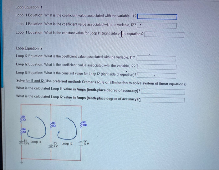 Solved Loop Equation 11 Loop 11 Equation: What is the | Chegg.com