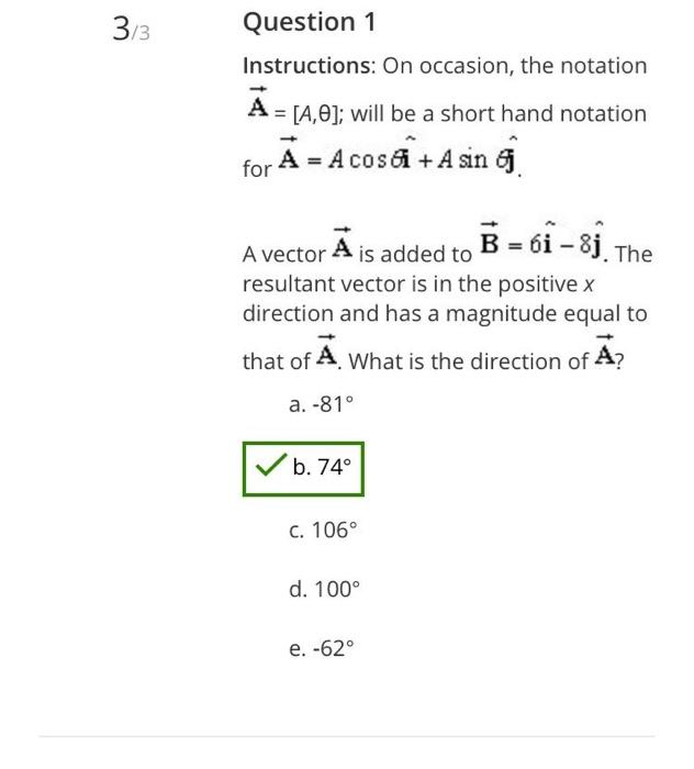 Solved 3/3 Question 1 Instructions: On occasion, the | Chegg.com