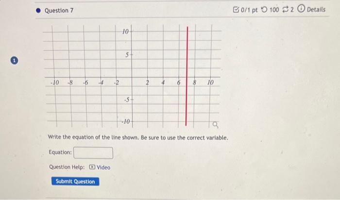 Solved Write the equation of the line shown. Be sure to use | Chegg.com