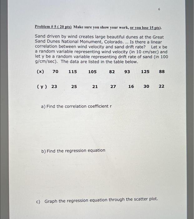 Solved Problem #5 (20 pts) Make sure you show your work, or | Chegg.com