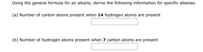 define alkanes write the general formula of alkane with an example
