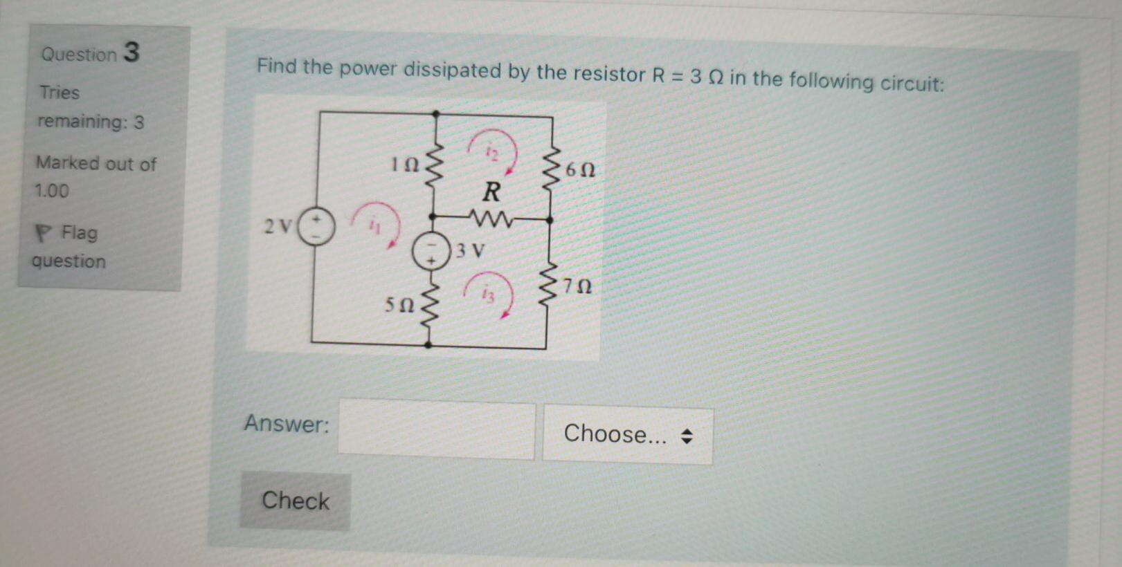 Solved Question 3 Find The Power Dissipated By The Resistor | Chegg.com