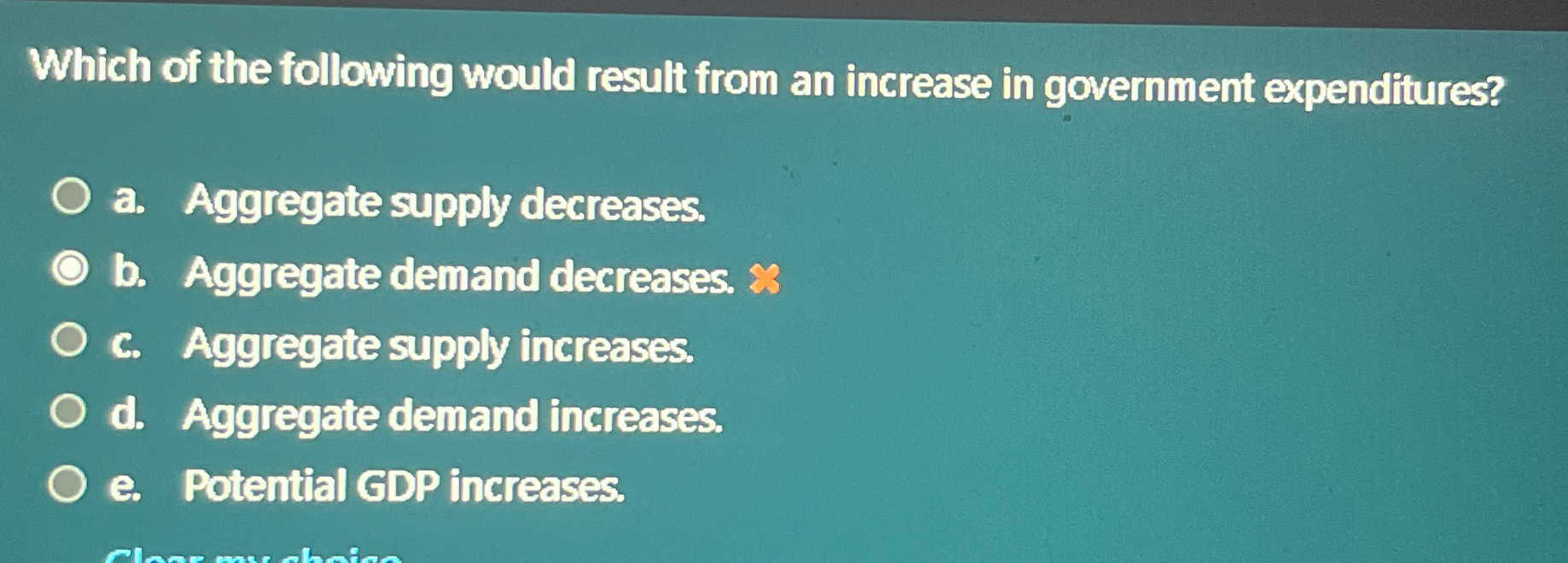 Solved Which of the following would result from an increase | Chegg.com