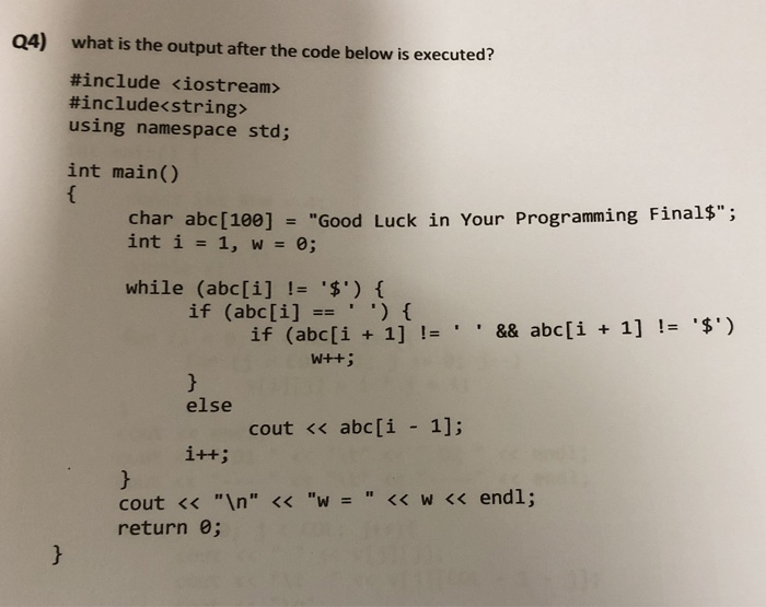 Solved Q4) what is the output after the code below is | Chegg.com
