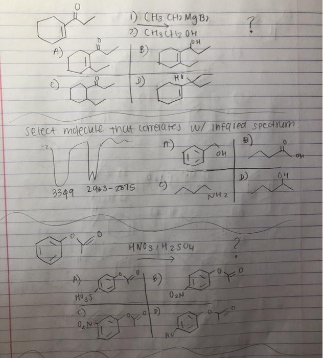 Solved FO 1 CH₂ CH2 Mg By 2 CH₃CH2OH ? DH A D) HU select | Chegg.com