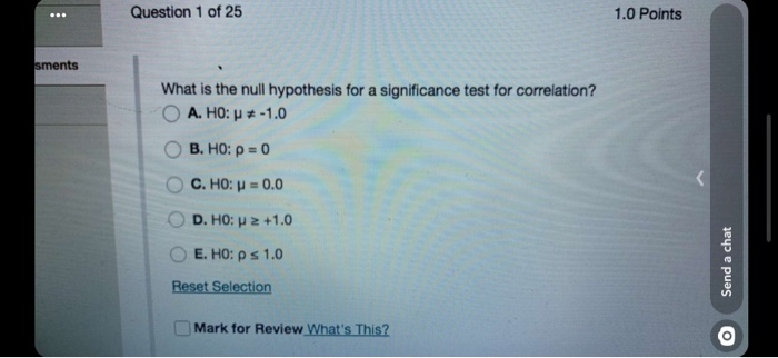 Solved Question 1 Of 25 1 0 Points Sments What Is The Nul Chegg Com