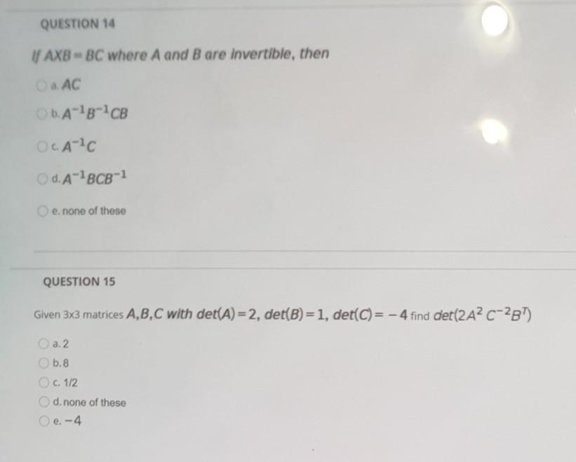 Solved QUESTION 1 1-11 la For what values of a, b, and c | Chegg.com
