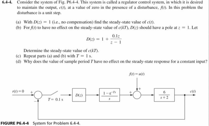 Solved 6.4-4. Consider the system of Fig. P6.4-4. This | Chegg.com