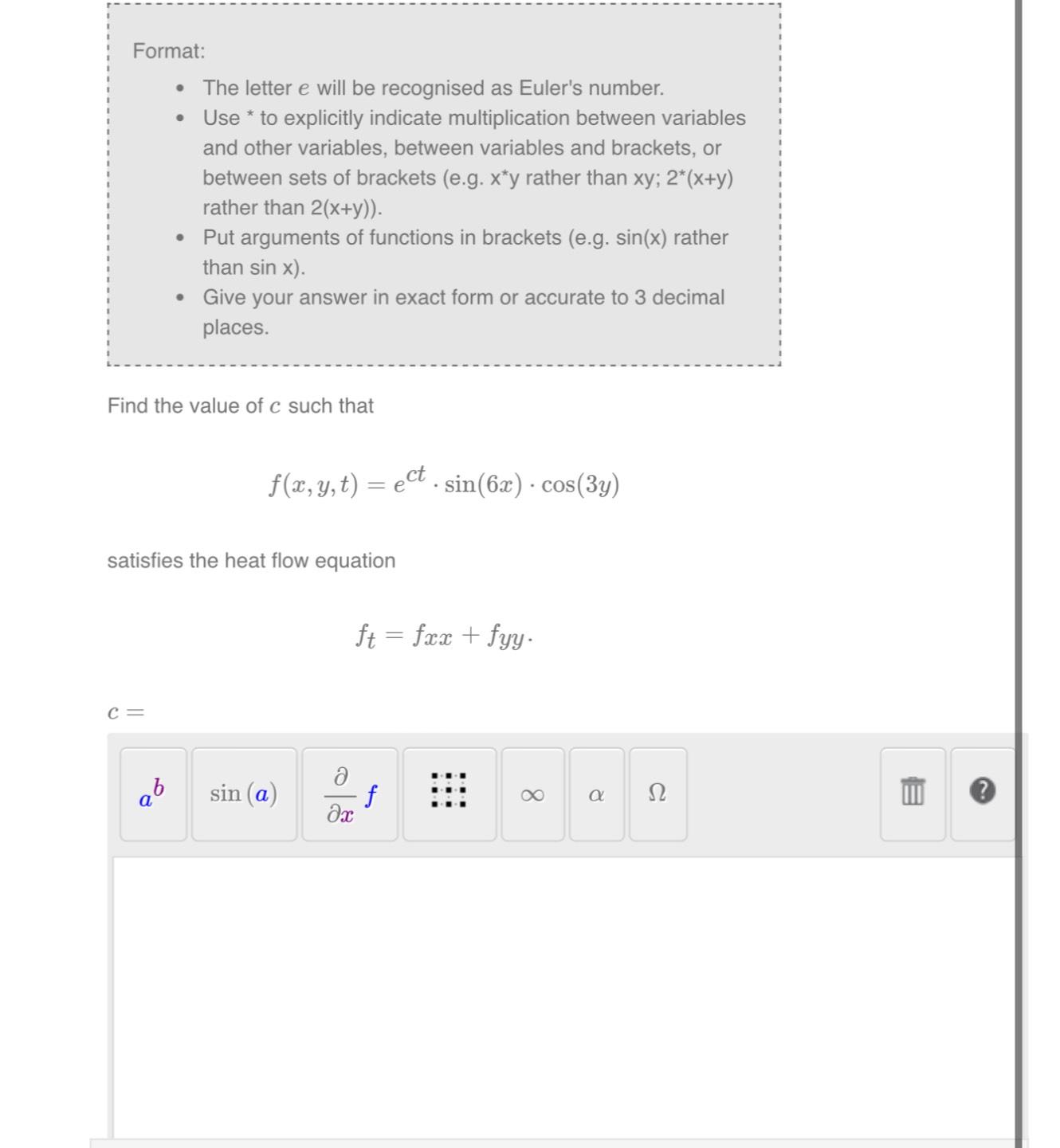 Solved Format:The letter e ﻿will be recognised as Euler's | Chegg.com