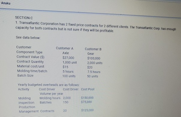 Solved Calculate B.E.P If Fixed Cost Is $150,000, Variable | Chegg.com