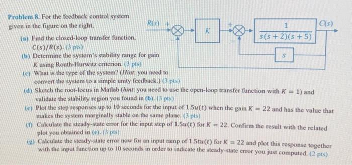 Solved the subject is (dynamic systems and control) please | Chegg.com