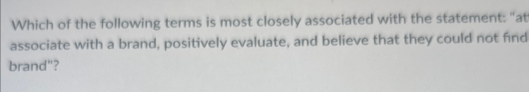 Solved Which of the following terms is most closely | Chegg.com