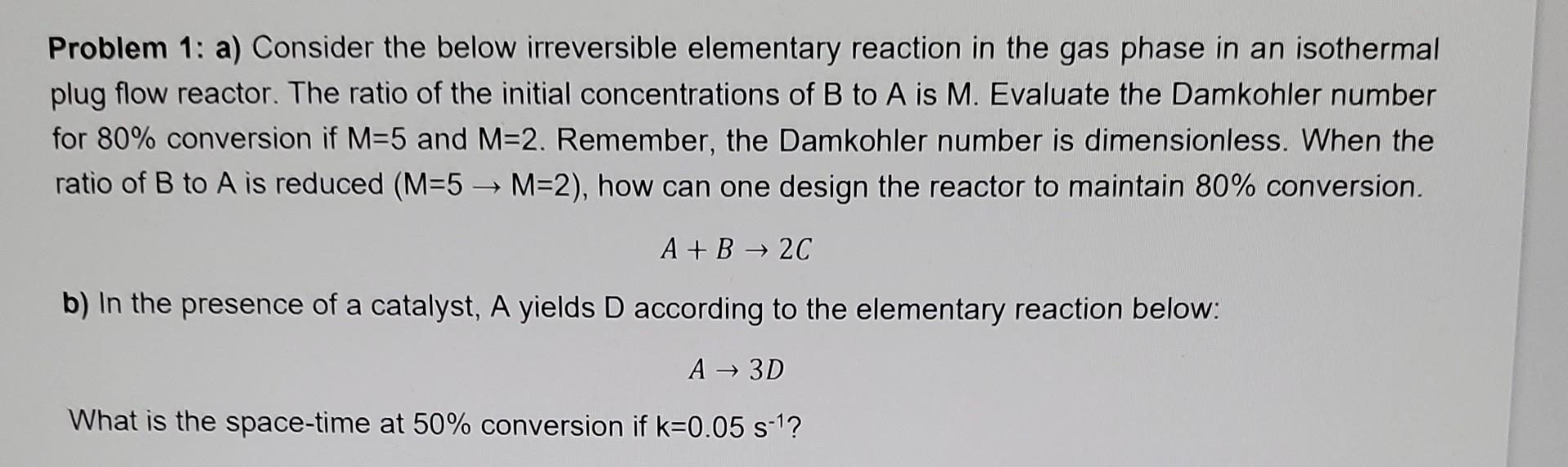 Solved Problem 1: A) Consider The Below Irreversible | Chegg.com