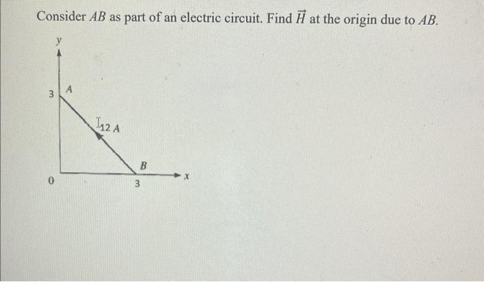 Solved Consider AB as part of an electric circuit. Find H at | Chegg.com