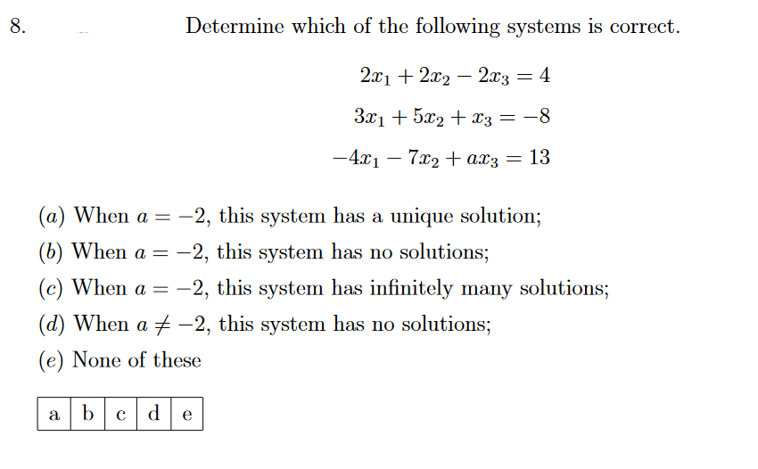 Solved Determine which of the following systems is | Chegg.com