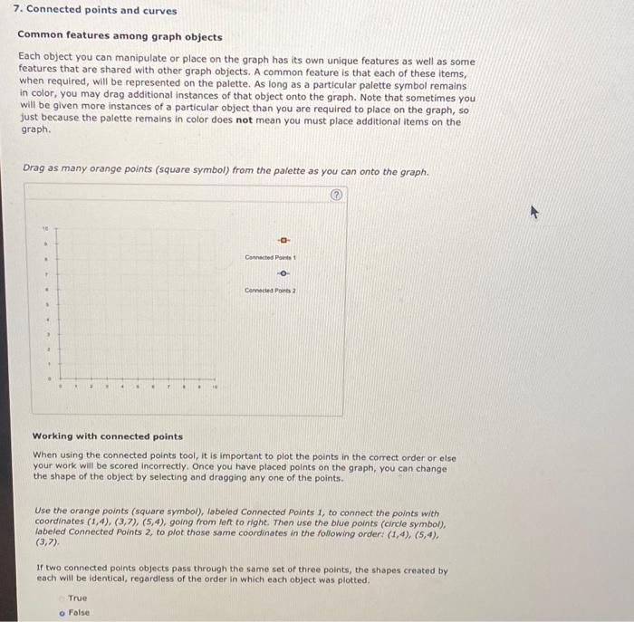 Solved 7. Connected points and curves Common features among | Chegg.com