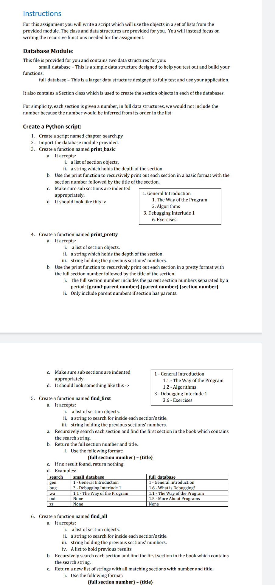 Instructions For this assignment you will write a | Chegg.com