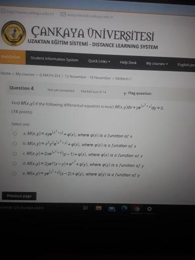 solved cankaya universitesi uzaktan egitim sistemi chegg com