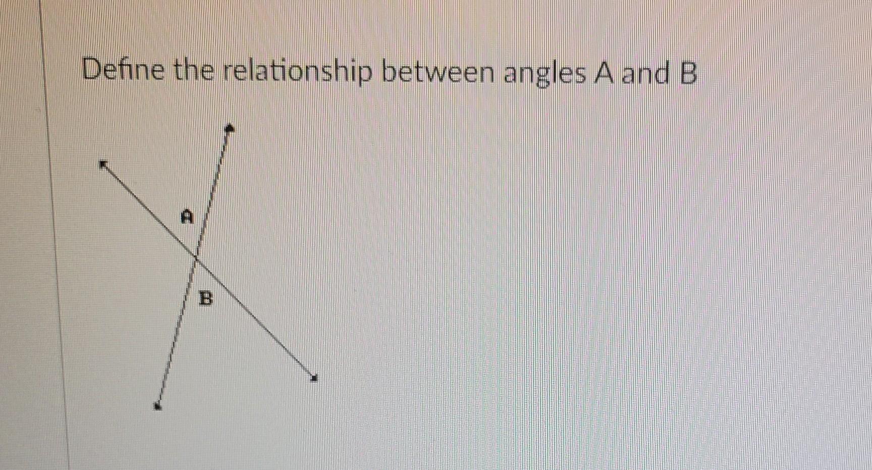 Solved Define The Relationship Between Angles A And B | Chegg.com