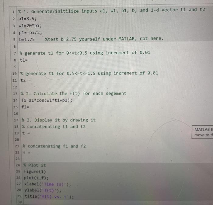 Solved Write a MATLAB program to evaluate and plot the | Chegg.com